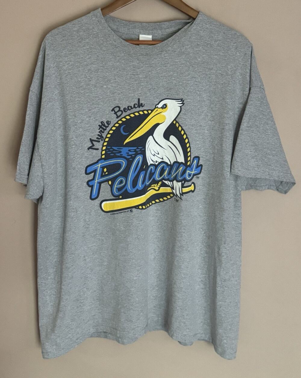 2011 Myrtle Beach Pelicans Minor League Baseball Gray T-Shirt 2XL